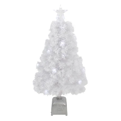 3ft. Fiber Optic Color Changing  White Artificial Christmas Tree with Star