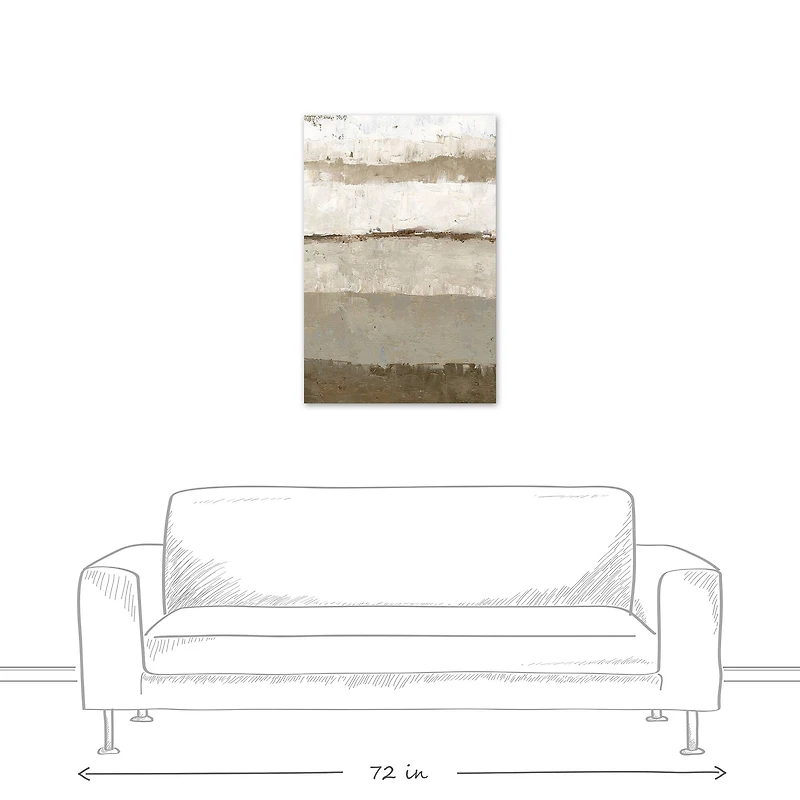 Neutral Stripes 24" x 36" Canvas Wall Art