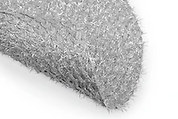 DII® Silver Round Polypropylene Woven Tinsel Placemat (Set of 6)