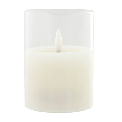 4" LED Glass Wax Flickering Candle by Ashland