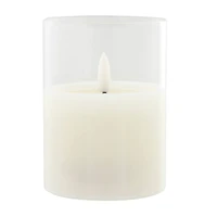 4" LED Glass Wax Flickering Candle by Ashland