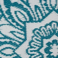 DII® Storm Blue Round Boho Floral Outdoor Rug, 5ft.