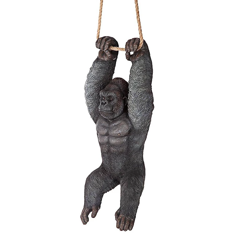 Design Toscano 24" Swinging Great Ape Jungle Monster Hanging Gorilla Sculpture