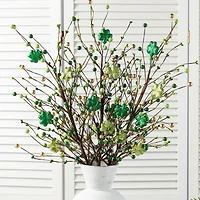 Glitzhome® 28" St. Patrick's Berry & Shamrock Picks Set