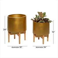 CosmoLiving by Cosmopolitan Gold Metal Planter Set