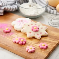 Sweet Tooth Fairy® Pink & Yellow Flower Icing Decorations