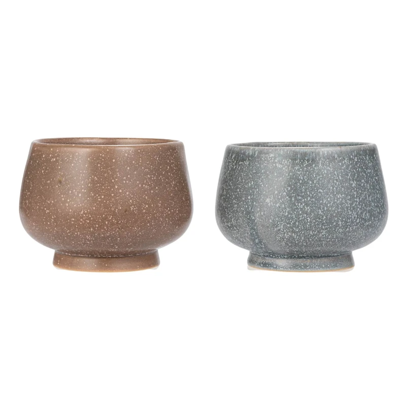 Hello Honey® 3" Brown & Gray Stoneware Bowl Set