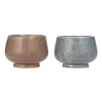 Hello Honey® 3" Brown & Gray Stoneware Bowl Set