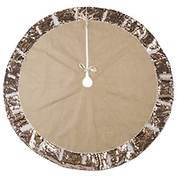 DII® Champagne Sequin Linen Holiday Tree Skirt