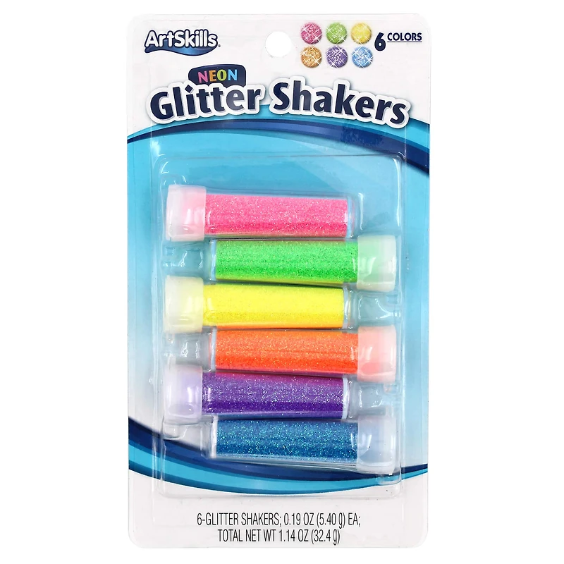 ArtSkills® 6 Color Neon Glitter Shaker Set
