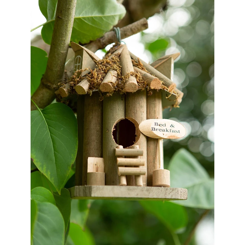 9" Quaint Bed & Breakfast Birdhouse