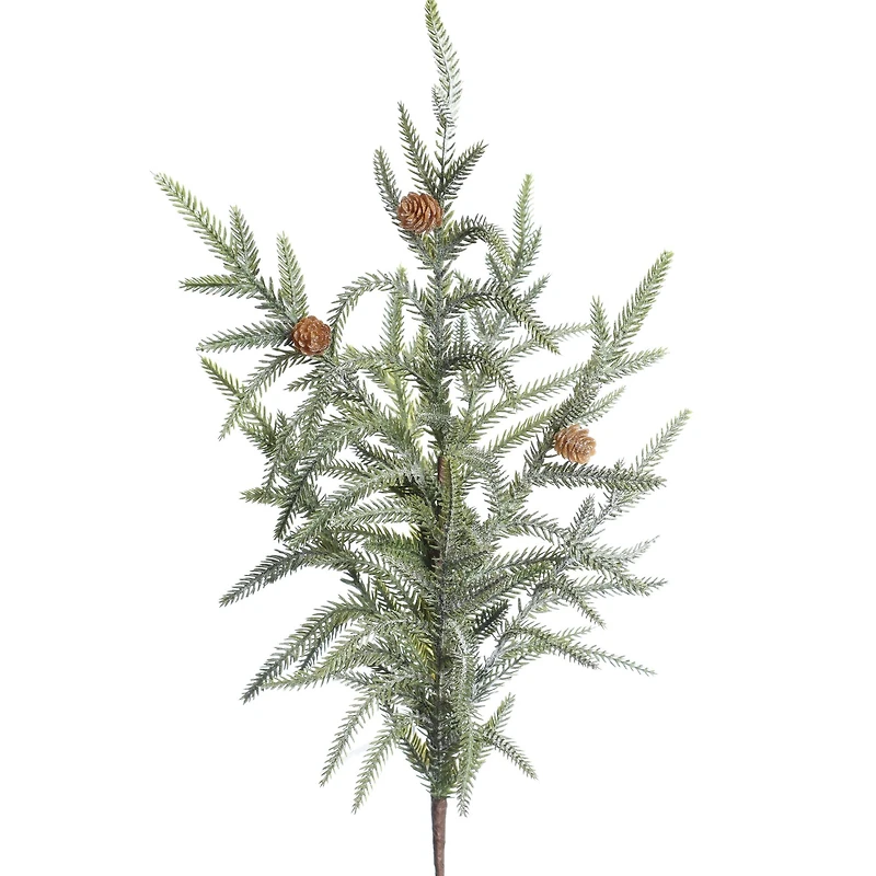 28.25" Green Frosted Soft Pine with Pinecone Stem by Ashland®