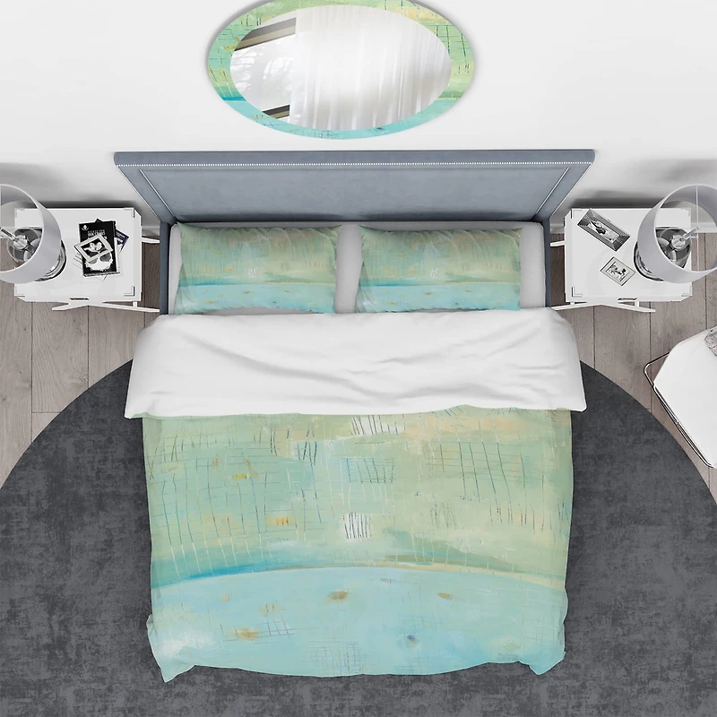 Designart 'Dreaming of the Shore I' Geometric Bedding Set