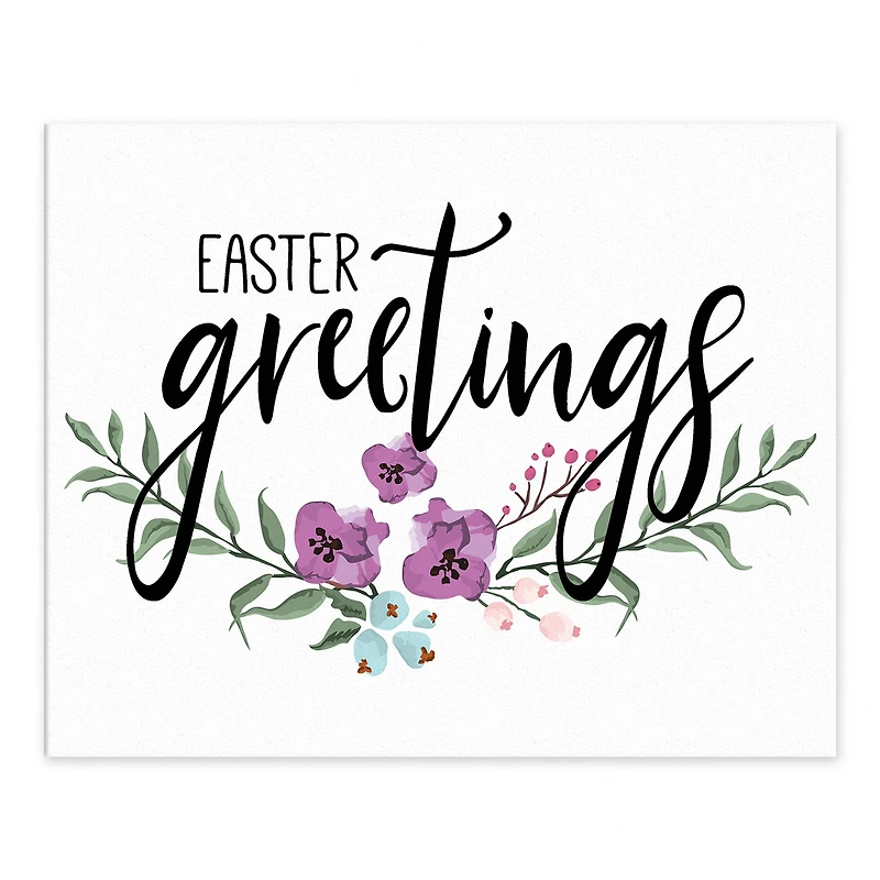 Easter Greetings Tabletop Canvas Art