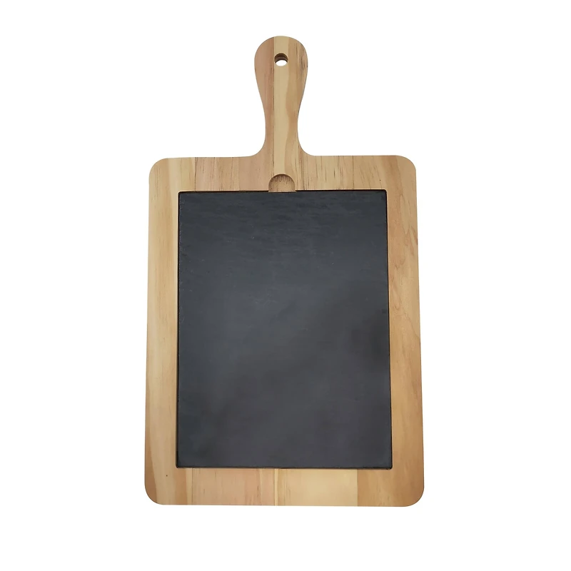 6 Pack: 14" Pinewood & Slate Cutting Board with Removable Insert by Make Market®