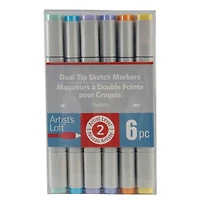 Pastel Level 2 Dual Tip Sketch Marker Set by Artist’s Loft™