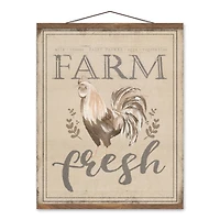 Farm Fresh 20" x 24" Teak Hanging Canvas