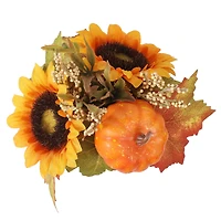 7" Orange Sunflower in Ceramic Pot by Ashland®