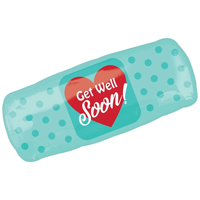 29" Get Well Soon Band-Aid Mylar Balloon