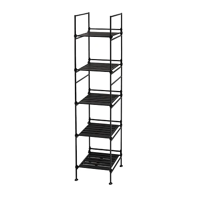 Organize It All Espresso 5 Tier Square Freestanding Shelf