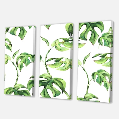 Designart - Vintage Floral Tropical Leaves II