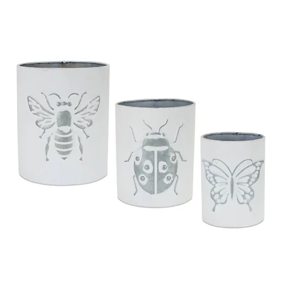 Brushed Metal Insect Pot Set