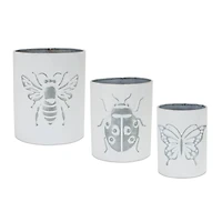 Brushed Metal Insect Pot Set