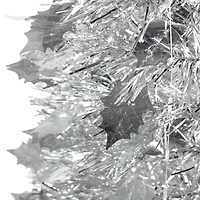 4ft. Unlit Silver Tinsel Pop-Up Artificial Christmas Tree