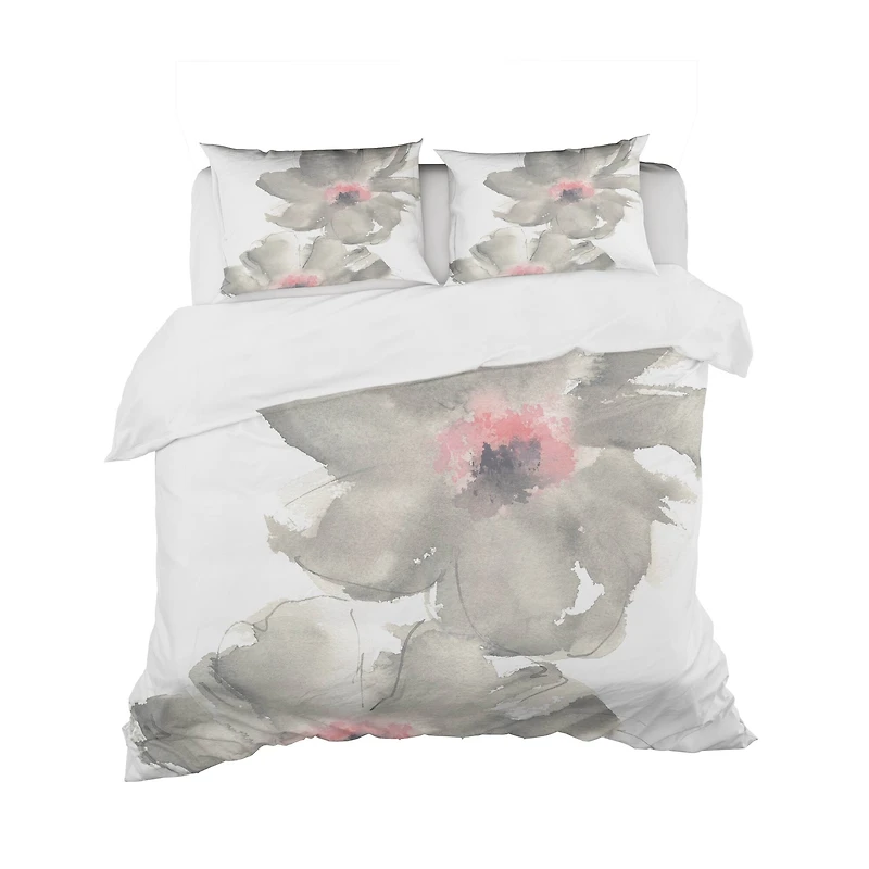 Designart 'Shabby Gray Blush Cosmo I' Shabby Bedding Set