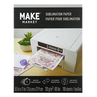 8.5" x 11" Sublimation Paper, 100ct. by Make Market®