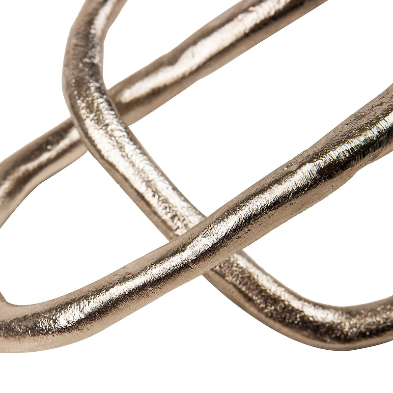 Mind Reader Geometric Infinity Sculpture, Metal, Silver