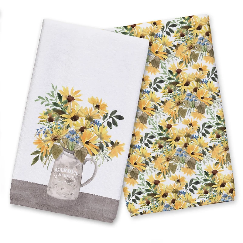 Pitcher of Sunflowers Market 16" x 25" Towel Set