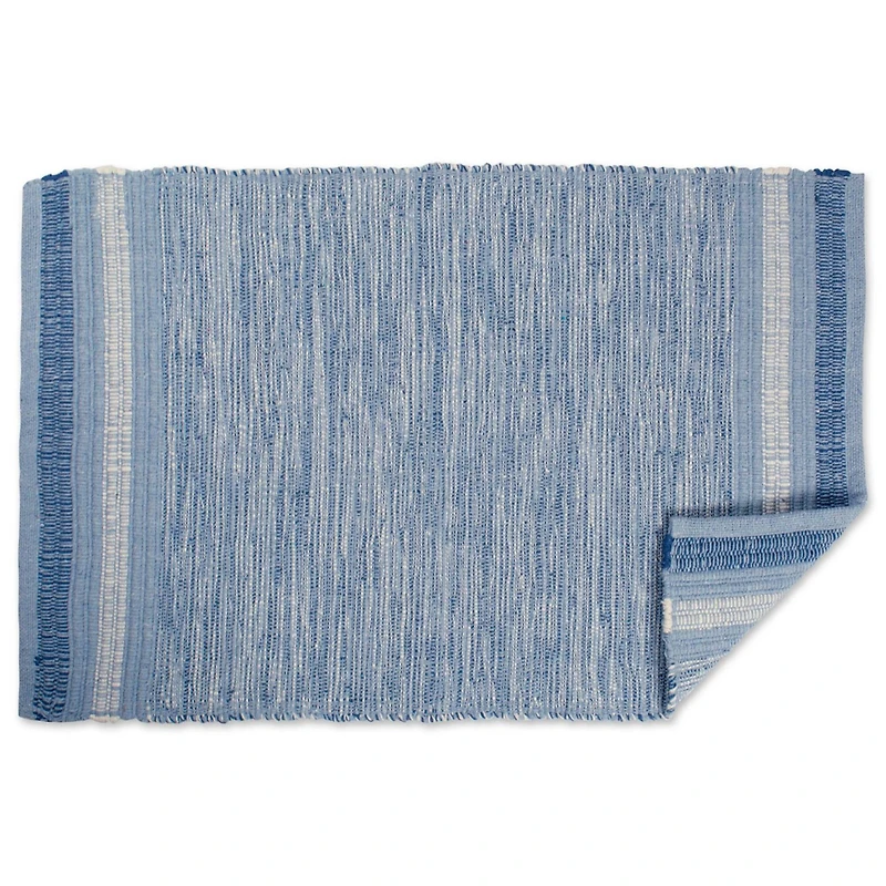 DII® Variegated Blue Recycled Yarn Rug, 2ft. x 3ft.