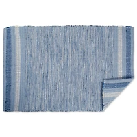 DII® Variegated Blue Recycled Yarn Rug, 2ft. x 3ft.