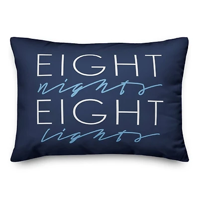 Eight Nights Eight Lights 14x20 Spun Poly Pillow