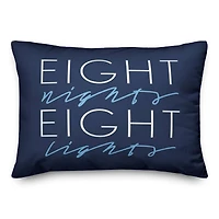Eight Nights Eight Lights 14x20 Spun Poly Pillow