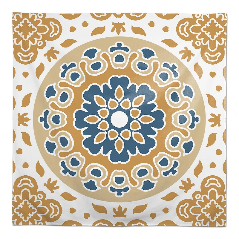 Blue and Yellow Mandala 58" x 58" Tablecloth