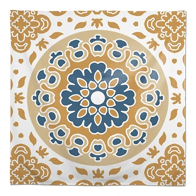 Blue and Yellow Mandala 58" x 58" Tablecloth