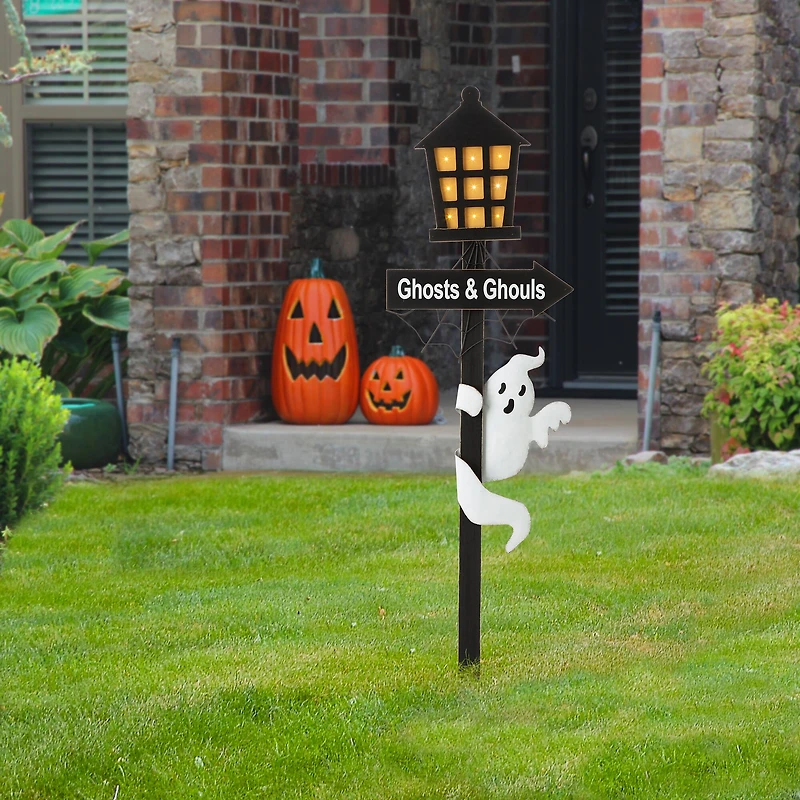 Glitzhome® 42" Lighted Halloween Haunted House Yard Stake