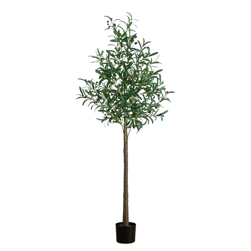 6ft. Potted Pre-Lit Artificial Olive Tree with Warm White LED Lights