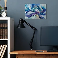Stupell Industries Underwater Scene Abstract Swirling Blue Purple Details Canvas Wall Art
