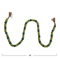 Hello Honey® 6ft. Green Handmade Wool Felt Balls with Jute Tassels Garland