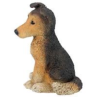 Design Toscano 10" Brown Collie Puppy Dog Statue