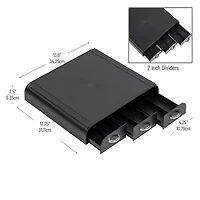 Mind Reader Anchor Collection Black 3-Drawer Countertop Coffee Machine Base, 2ct.