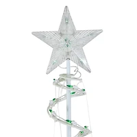 Green Lighted Spiral Christmas Trees Set