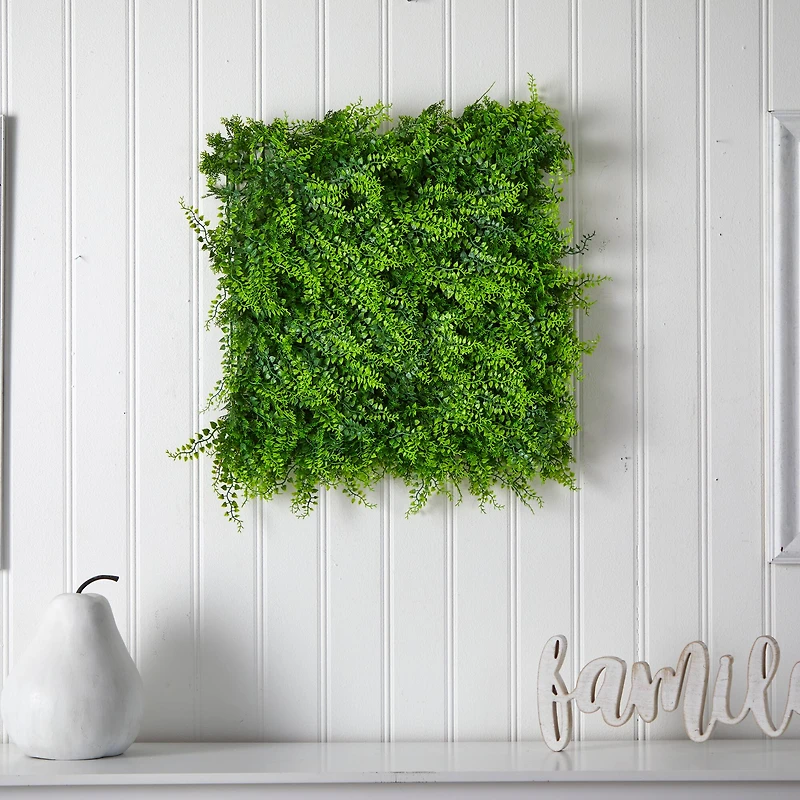 20" Lush Mediterranean Fern Wall Panel