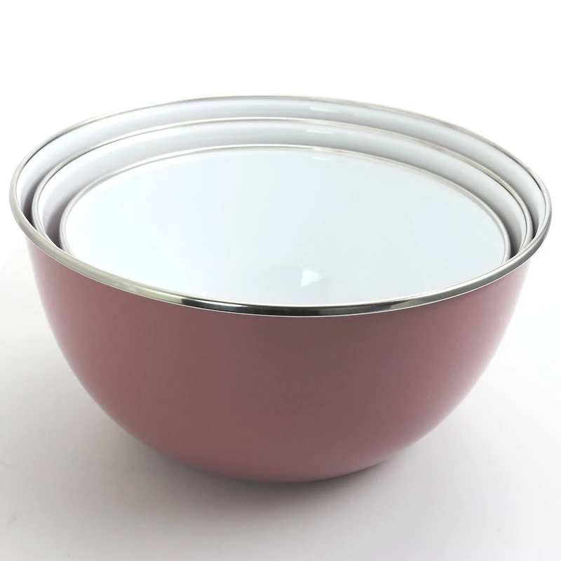 Gibson Home® Plaza Cafe Lavender 3-Piece Stackable Nesting Mixing Bowl Set with Lids