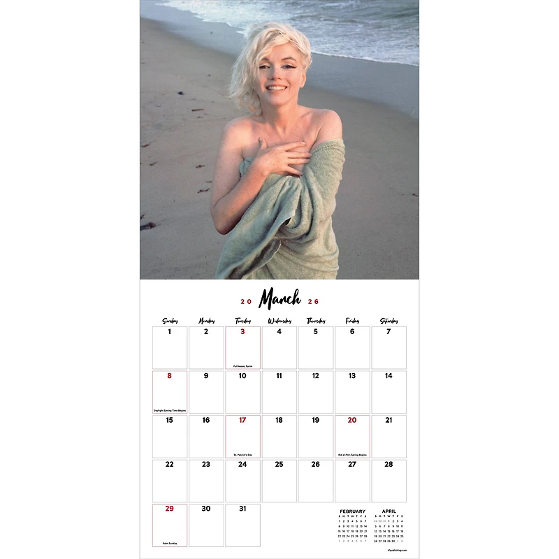 2026 Marilyn Monroe Wall Calendar