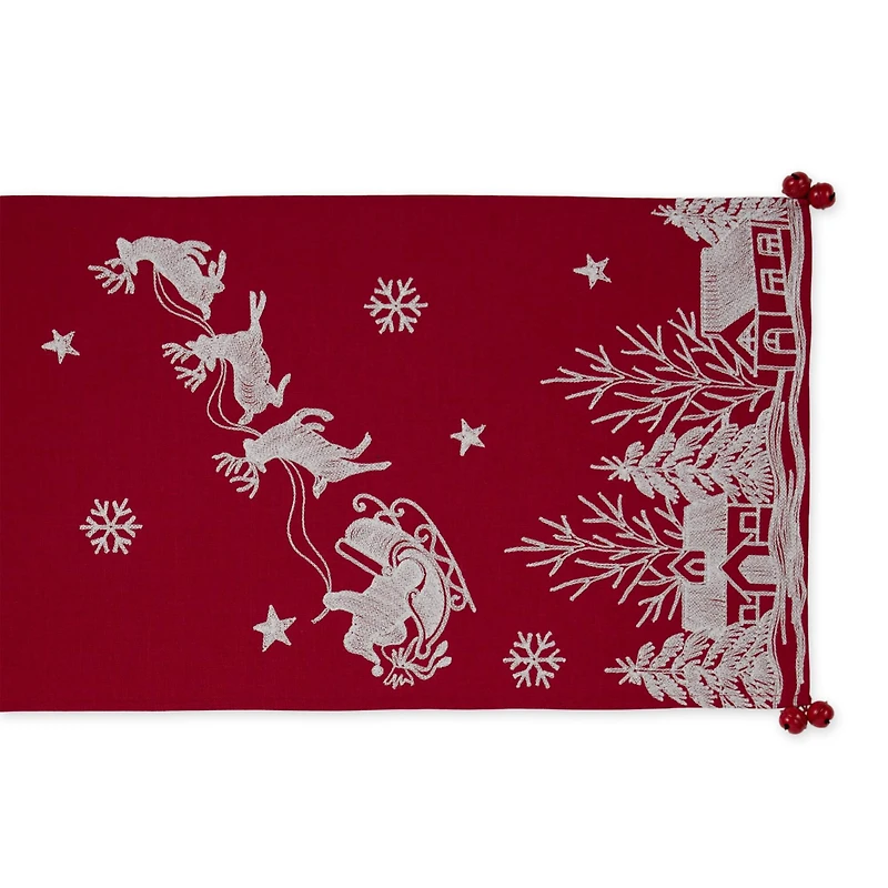 DII® 108" Santa's Sleigh Embroidered Table Runner