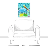 Bright Pelican 16" x 20" Canvas Wall Art